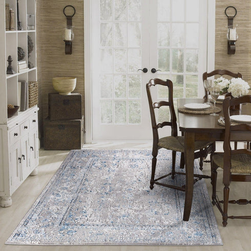 Anatolia's Tomb Blue & Gray Oriental Area Rug