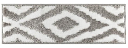 Meadow - Low Pile Geometric Grey Stair Treads (Set of 13)