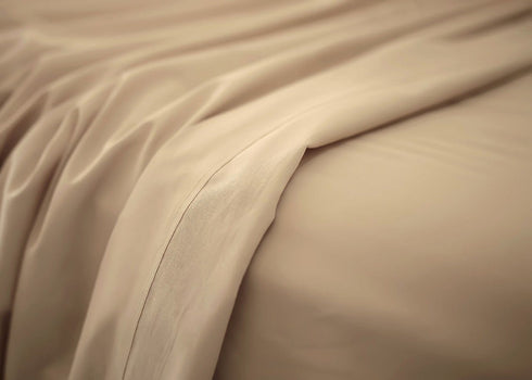 Signature 100% Cotton Sheets - 4 Piece - Sheet & Pillowcase Sets - Beige Bed Sheets - Full Size Cotton Sheets - Hotel Luxury - Organic Cotton Sheets - Cooling Sheets - Full Size Bed Sheets