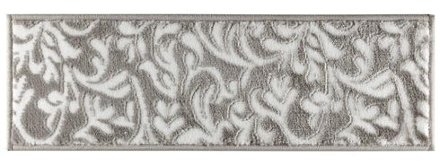 Primrose - Machine Washable - Grey/White Stair Treads with Rubber Backing