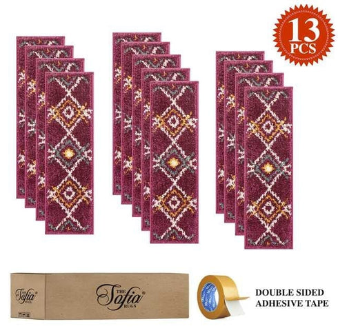 Purple Aura - Deep Pile Indoor Stair Treads with Double Sided Tape