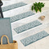 Aztec Blue Low Pile Indoor Stair Treads (Set of 13 Pack)