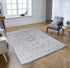4' x 6' Light Grey & Blue Farmhouse Area Rug