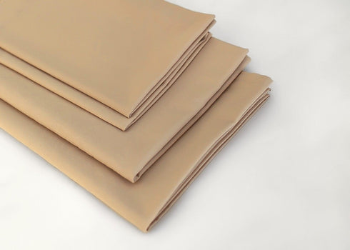 Signature 100% Cotton Sheets - 4 Piece - Sheet & Pillowcase Sets - Beige Bed Sheets - Full Size Cotton Sheets - Hotel Luxury - Organic Cotton Sheets - Cooling Sheets - Full Size Bed Sheets
