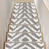 Meadow - Low Pile Geometric Grey Stair Treads (Set of 13)