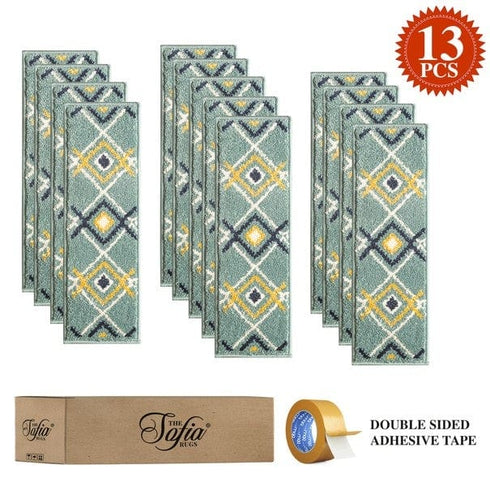 Teal Aura - Deep Pile Carpet Stair Treads