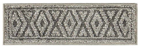 Diamond Aura - Dark Gray Shag Stair Treads (Pack of 13)