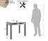 Sofia Home Goods, Computer Desk 35 inch with 2 Drawers, Home Office Writing Study Desk, Natural Wood Desk, Gray and White, Modern Simple Style Laptop Table